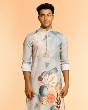 Diwas Men Light Blue Elegance Kurta