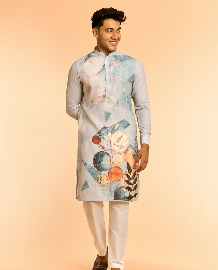 Diwas Men Light Blue Elegance Kurta