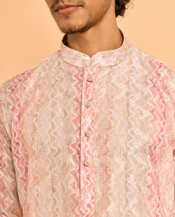 Diwas Men Peach Festive Charm Kurta