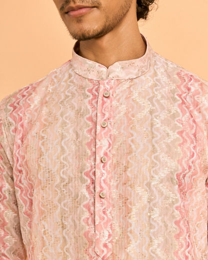 Diwas Men Peach Festive Charm Kurta