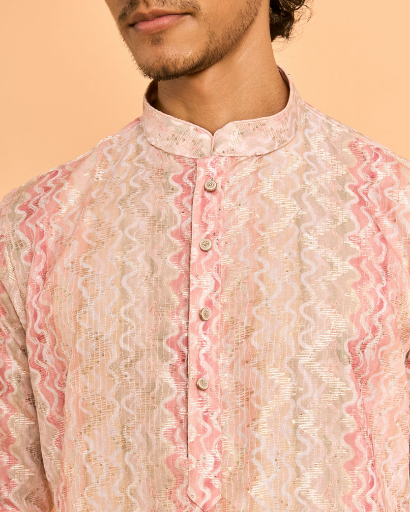 Diwas Men Peach Festive Charm Kurta