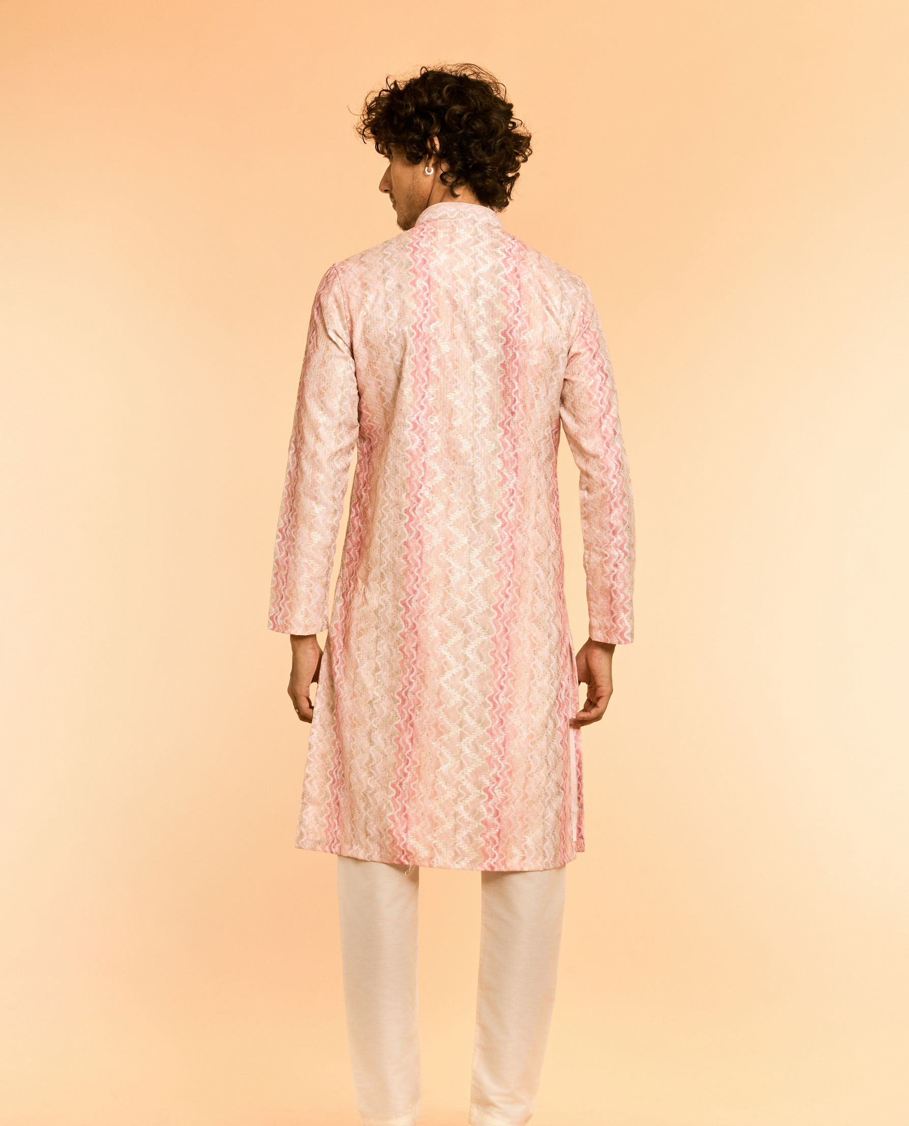 Diwas Men Peach Festive Charm Kurta