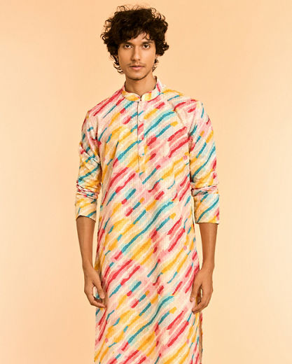 Diwas Men Ethereal White Cotton Kurta