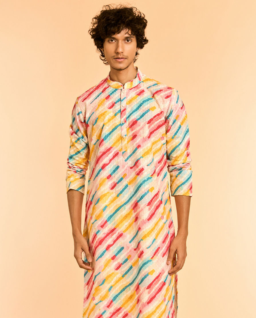 Diwas Men Ethereal White Cotton Kurta
