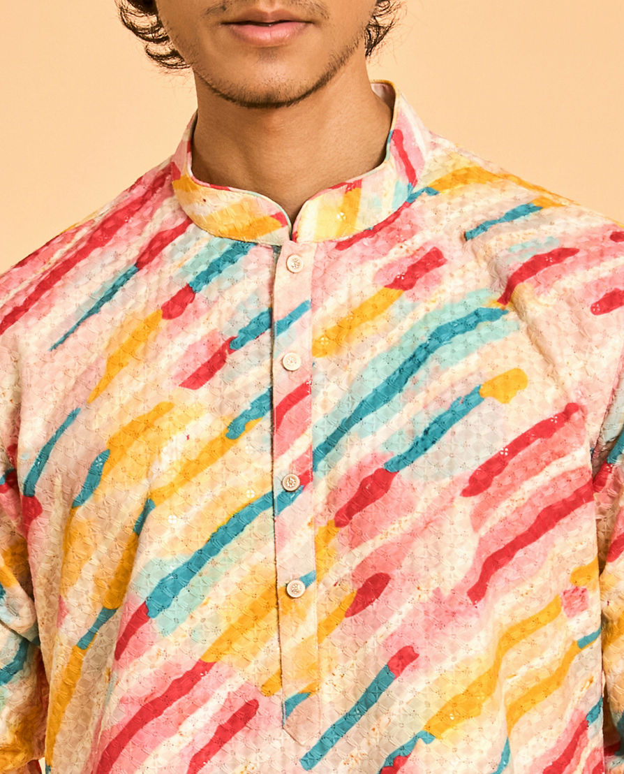 Diwas Men Ethereal White Cotton Kurta