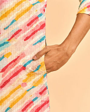 Diwas Men Ethereal White Cotton Kurta