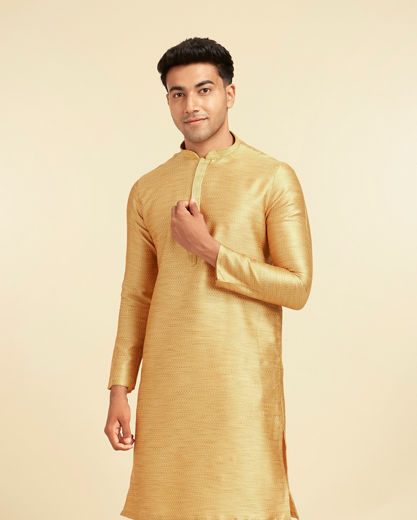 Diwas Men Classy Mustard Kurta