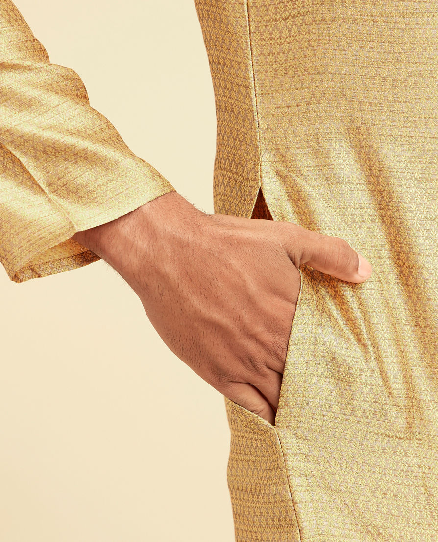 Diwas Men Classy Mustard Kurta