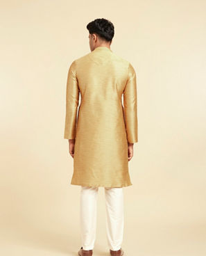 Diwas Men Classy Mustard Kurta