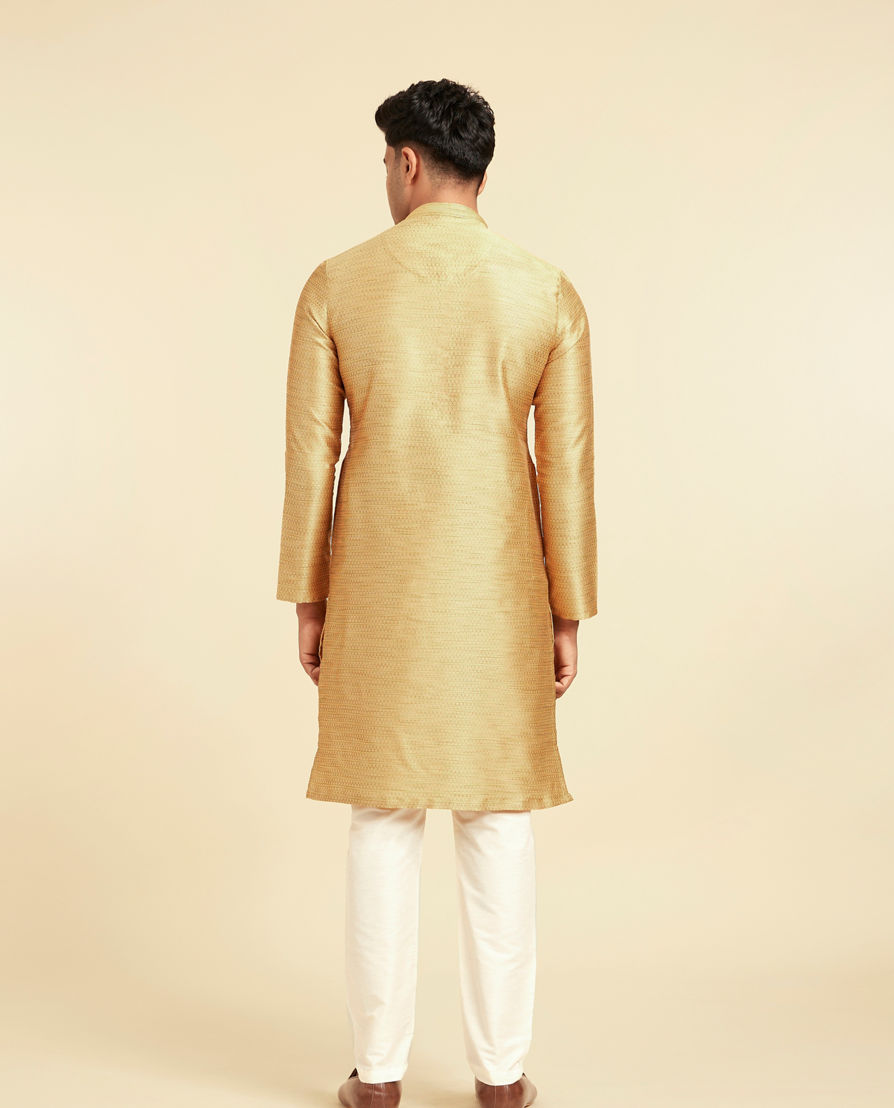 Diwas Men Classy Mustard Kurta