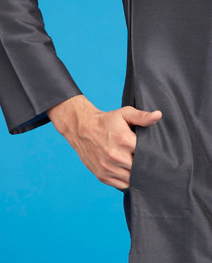 Diwas Men Dark Grey Elegance Kurta