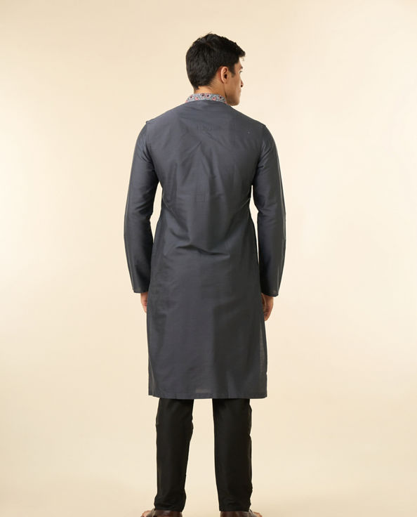 Diwas Men Charming Dark Grey Kurta