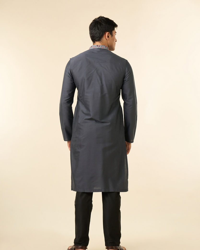 Diwas Men Charming Dark Grey Kurta