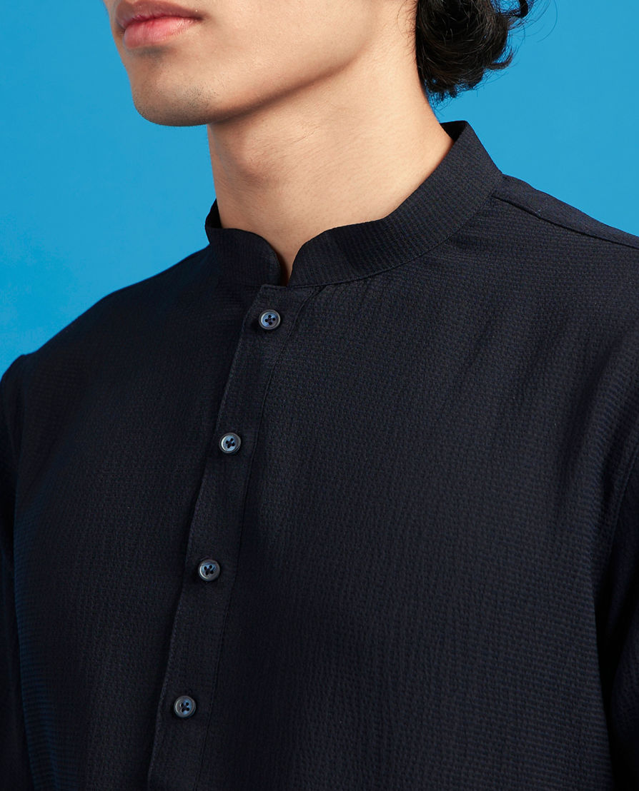 Diwas Men Dashing Dark Blue Kurta