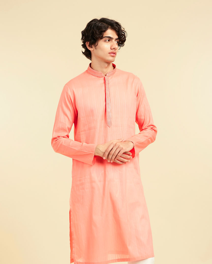 Diwas Men Coral Celebration Kurta
