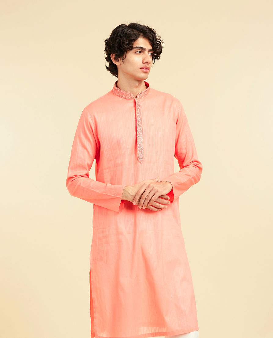 Diwas Men Coral Celebration Kurta