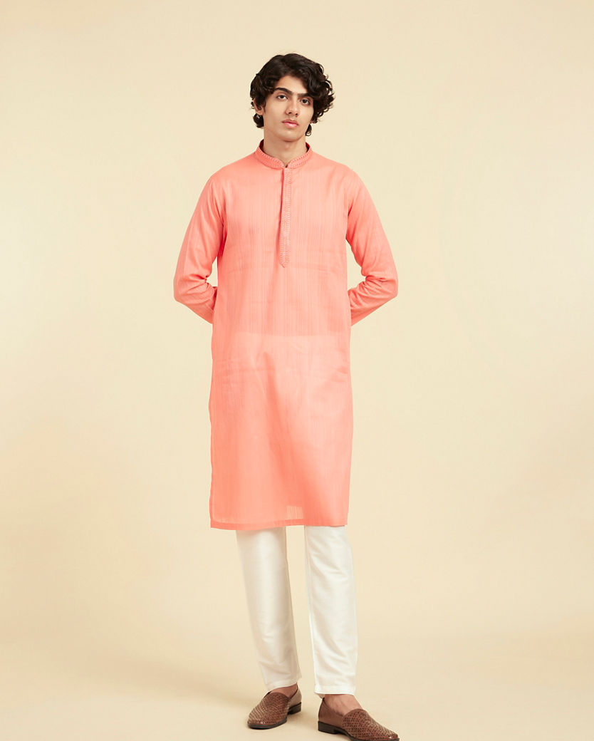 Diwas Men Coral Celebration Kurta