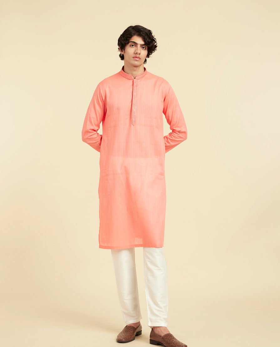Diwas Men Coral Celebration Kurta