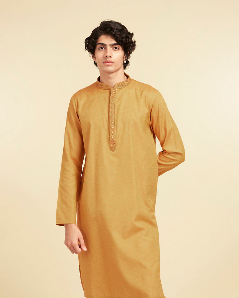 Diwas Men Radiant Mustard Kurta