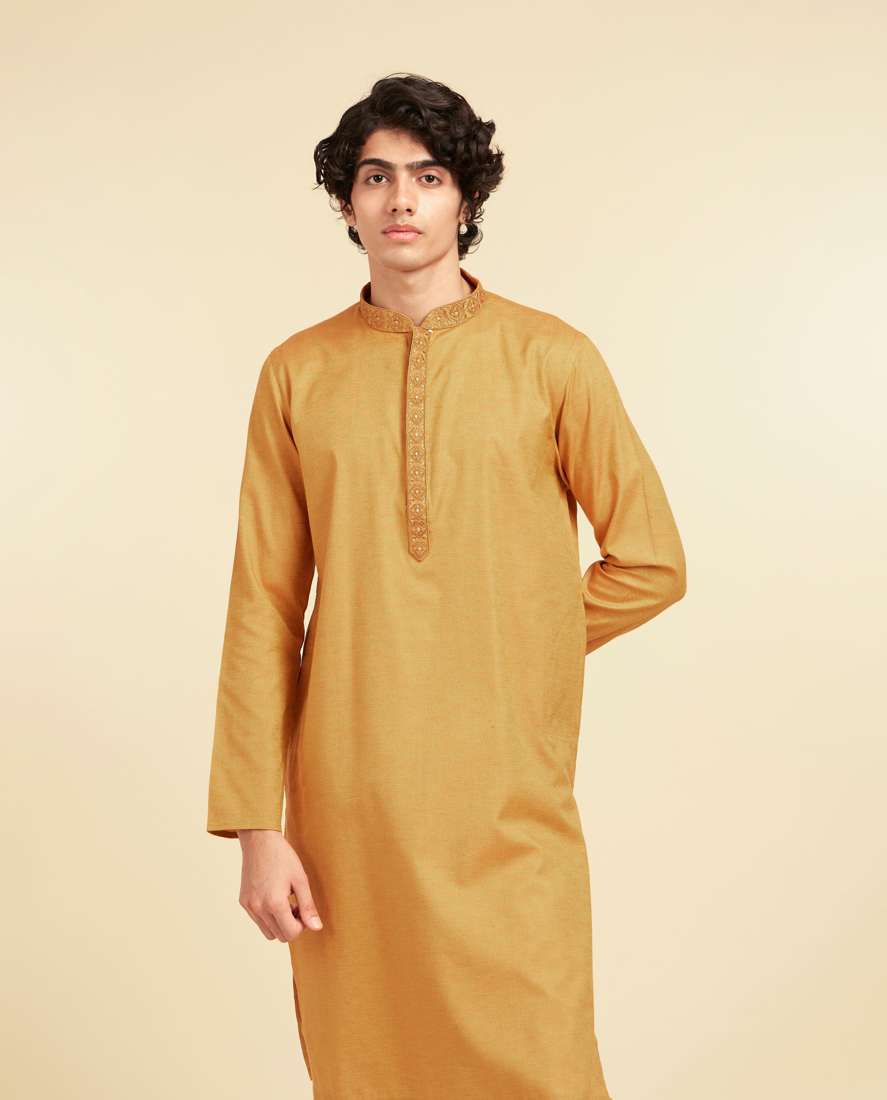 Diwas Men Radiant Mustard Kurta