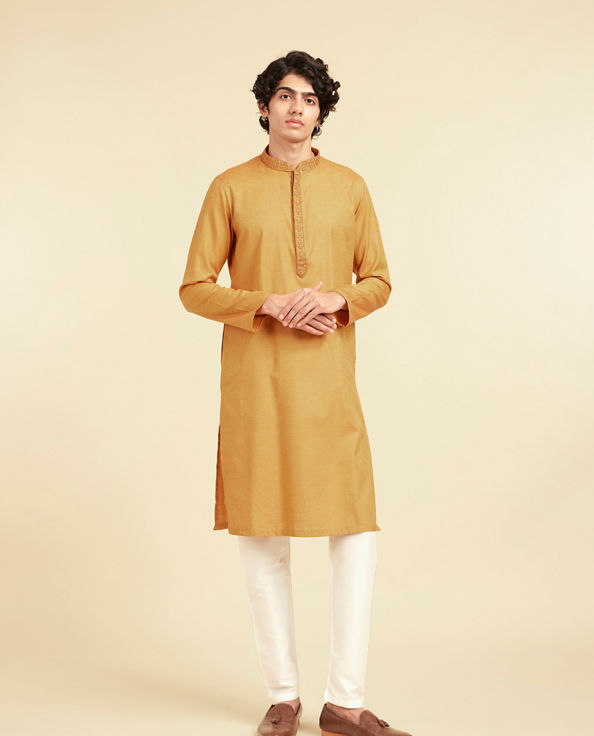 Diwas Men Radiant Mustard Kurta