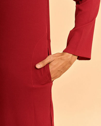 Diwas Men Elegant Red Spandex Kurta