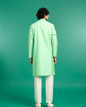 Diwas Men Emerald Green Festive Kurta