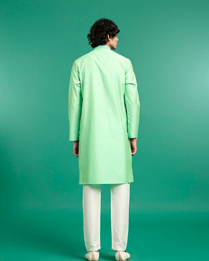 Diwas Men Emerald Green Festive Kurta