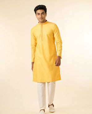 Diwas Men Radiant Mustard Festive Kurta