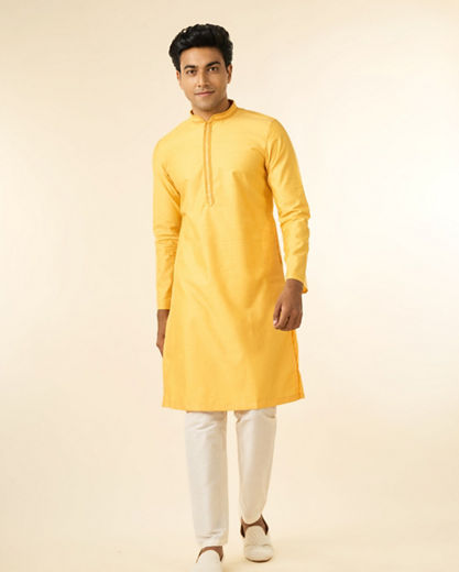 Diwas Men Radiant Mustard Festive Kurta