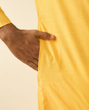 Diwas Men Radiant Mustard Festive Kurta