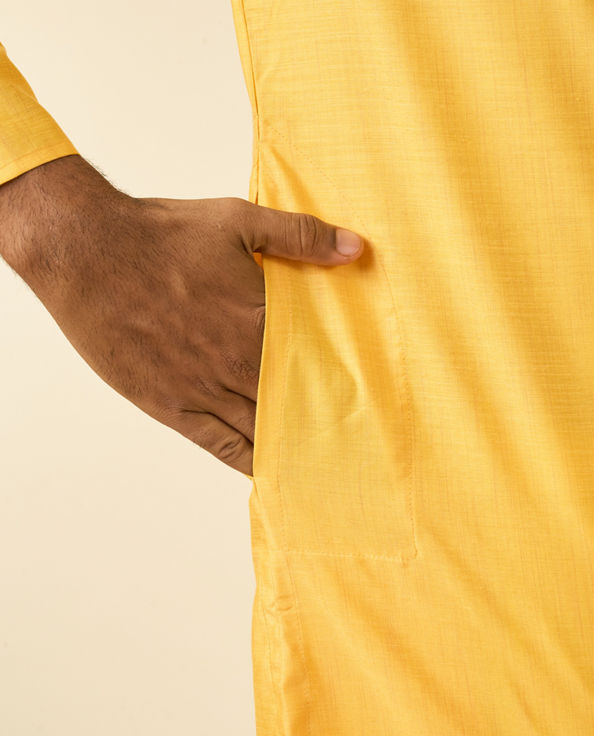 Diwas Men Radiant Mustard Festive Kurta