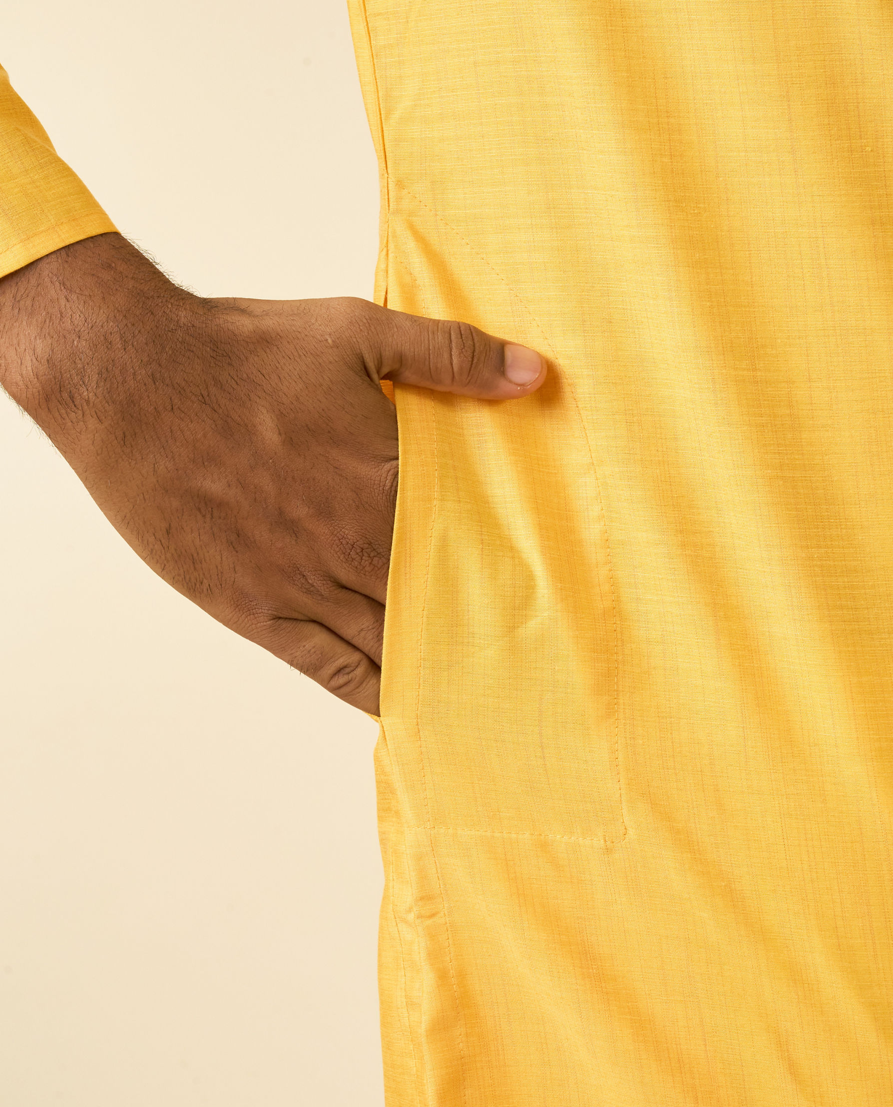 Diwas Men Radiant Mustard Festive Kurta