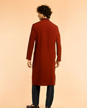 Diwas Men Maroon Magnificence Kurta