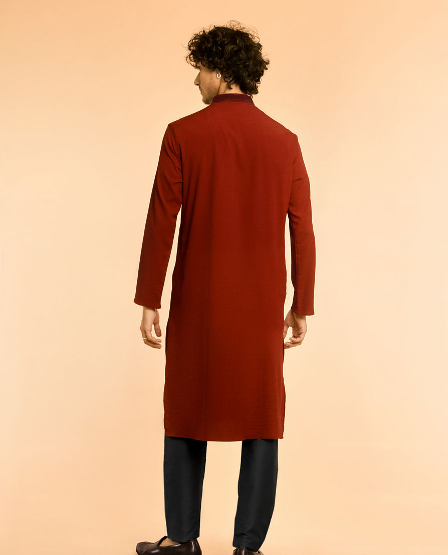 Diwas Men Maroon Magnificence Kurta