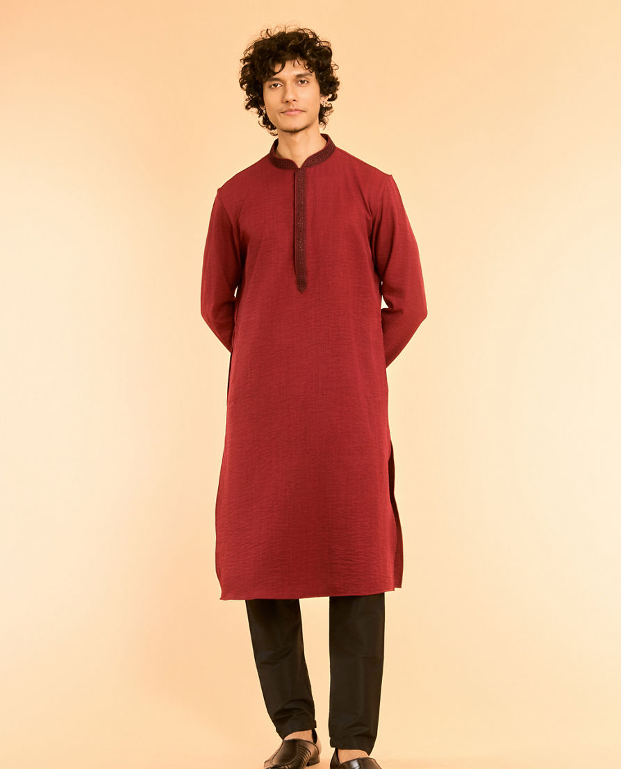 Diwas Men Maroon Magnificence Kurta