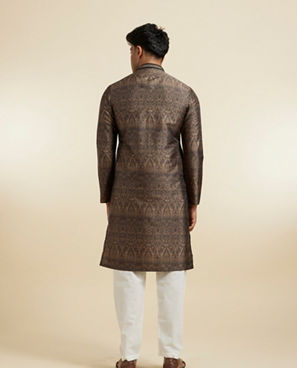 Diwas Men Elegant Olive Green Kurta