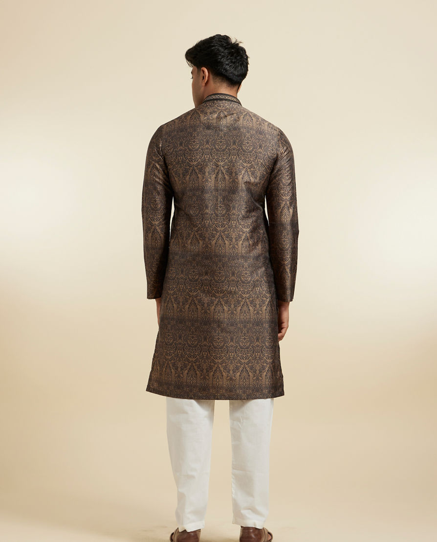 Diwas Men Elegant Olive Green Kurta