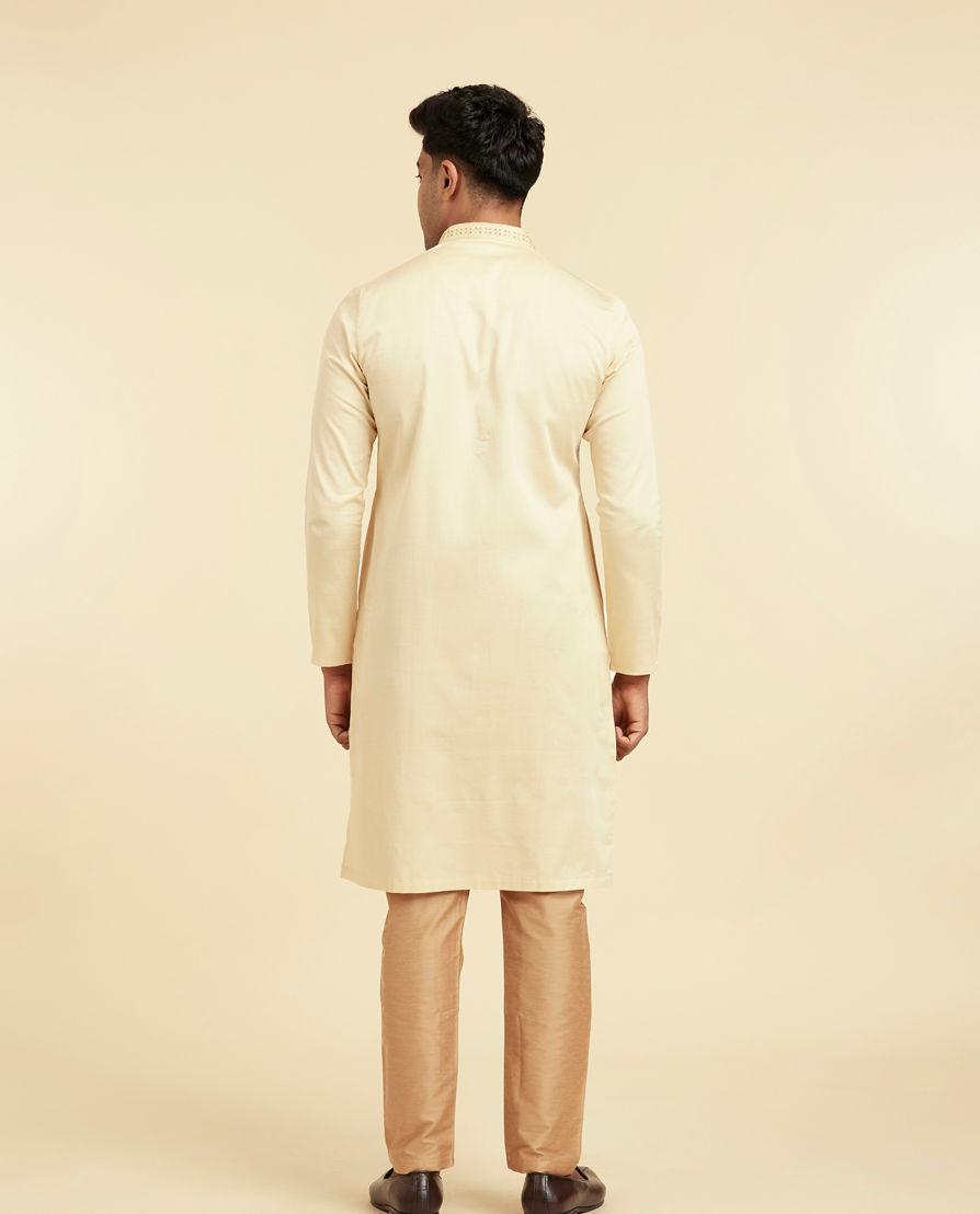 Diwas Men Beige Cotton Kurta Charm