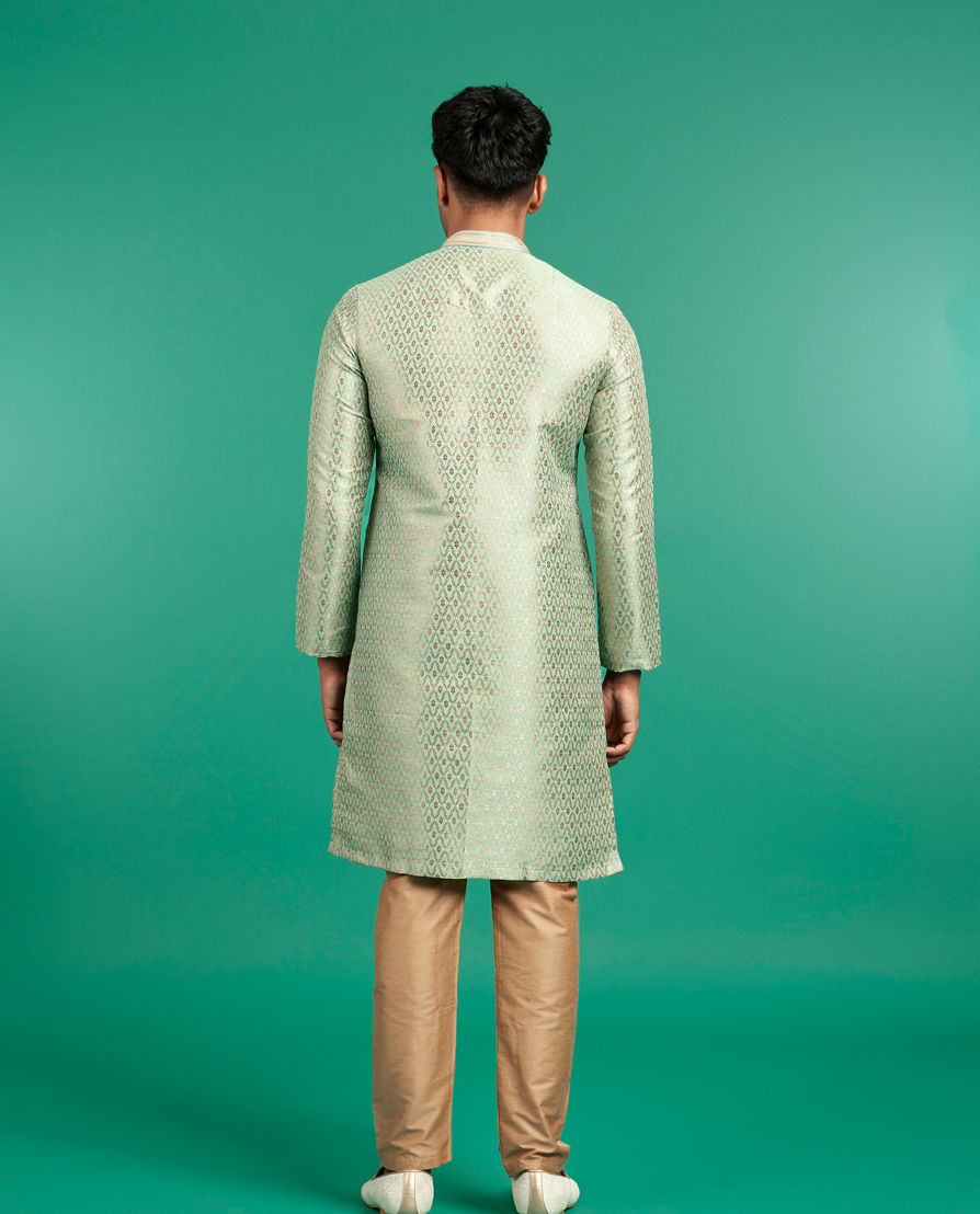 Diwas Men Emerald Brocade Elegance Kurta
