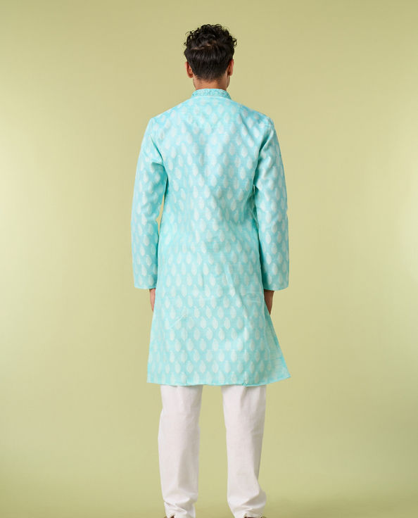 Diwas Men Light Blue Enchantment Kurta