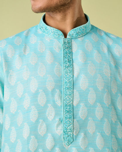 Diwas Men Light Blue Enchantment Kurta