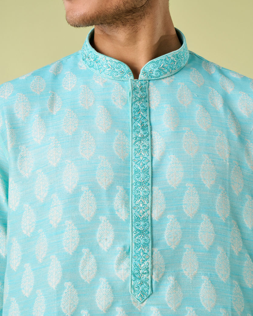 Diwas Men Light Blue Enchantment Kurta