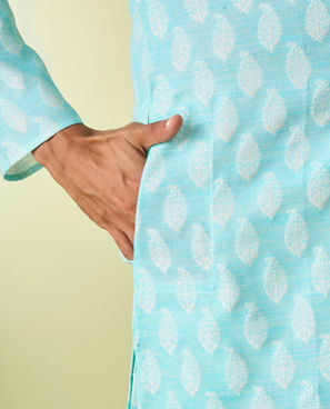 Diwas Men Light Blue Enchantment Kurta