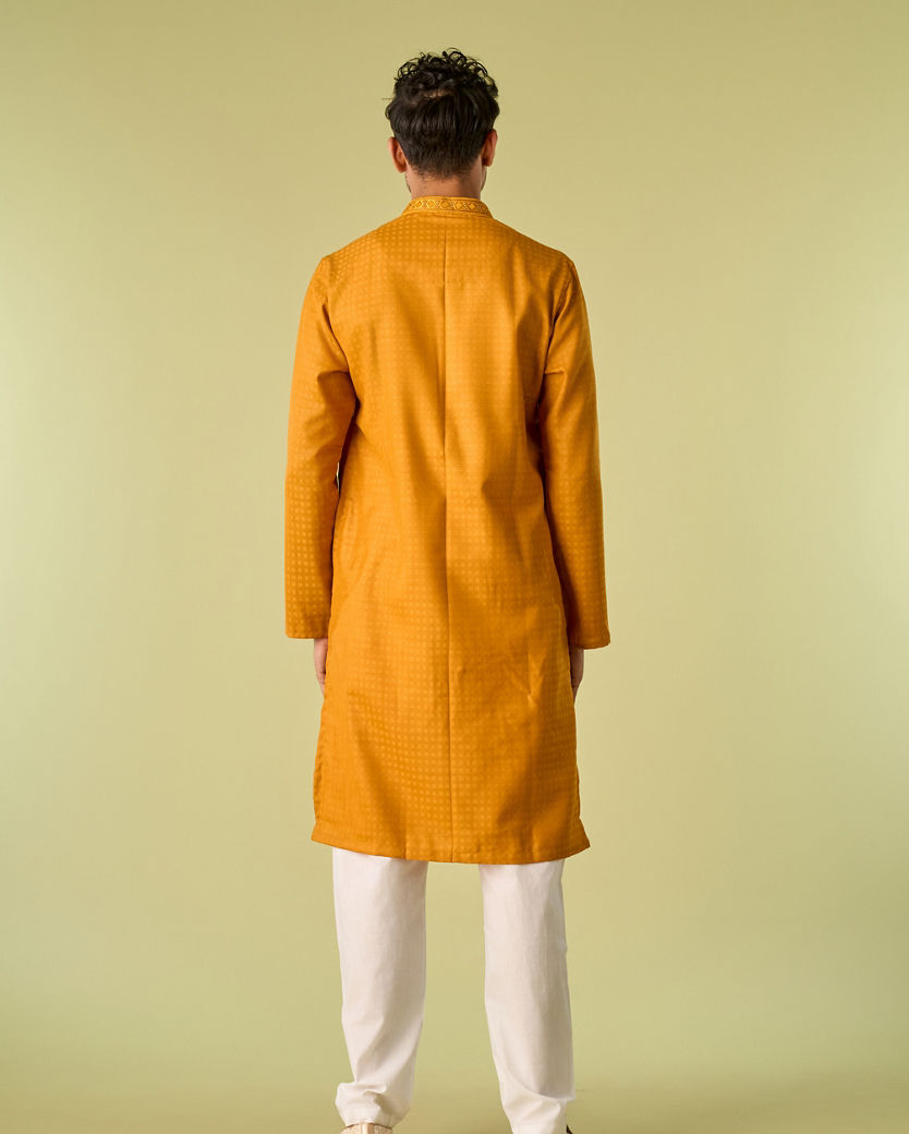 Diwas Men Mustard Hues Delight Kurta