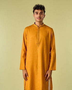 Diwas Men Mustard Hues Delight Kurta