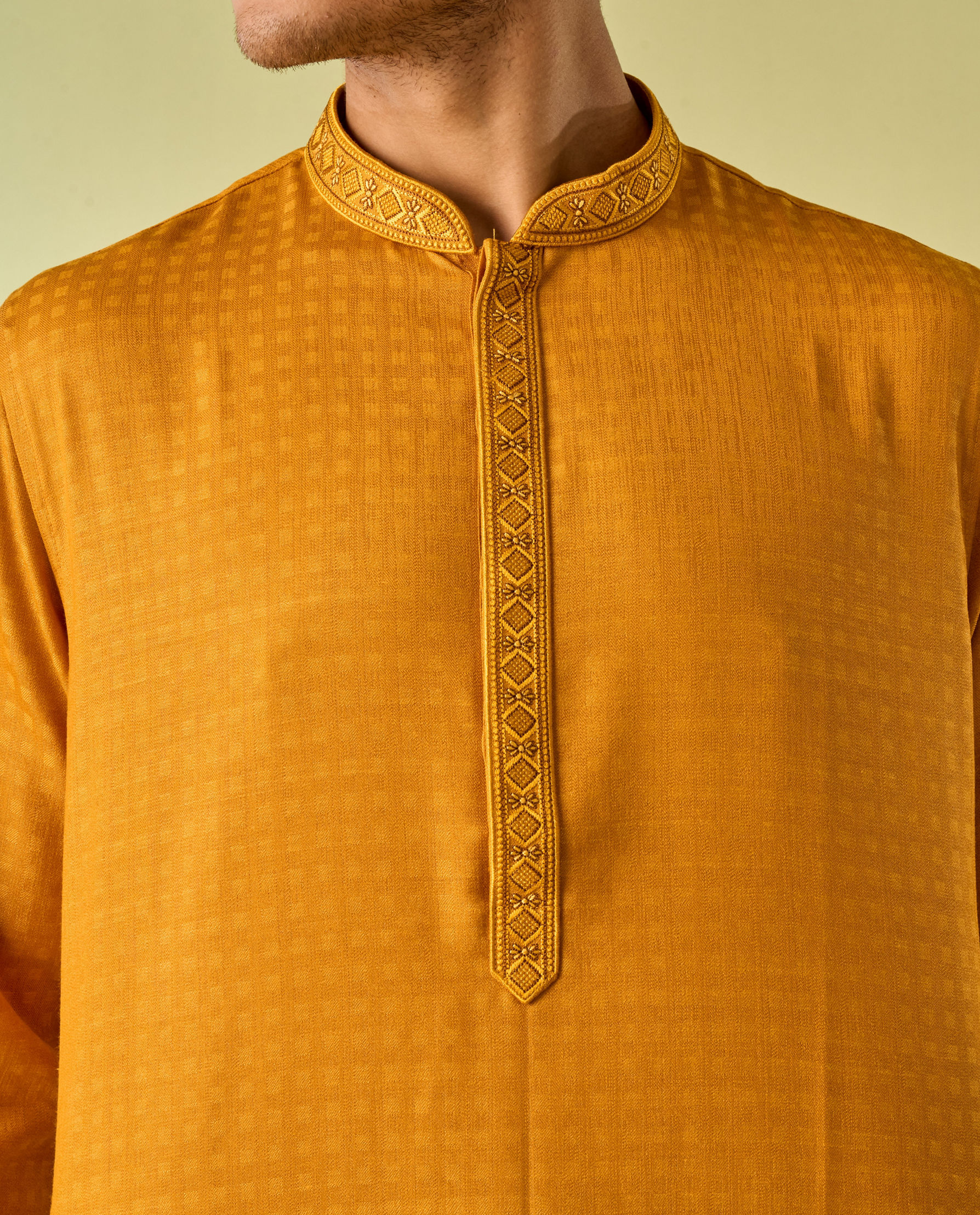 Diwas Men Mustard Hues Delight Kurta