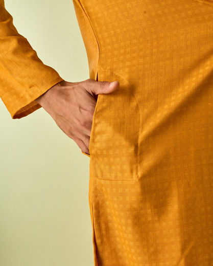 Diwas Men Mustard Hues Delight Kurta