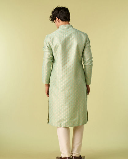 Diwas Men Light Mid Green Kurta