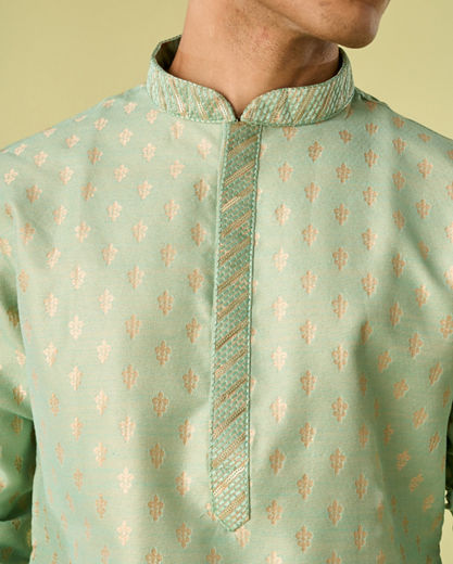 Diwas Men Light Mid Green Kurta